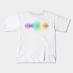 Rainbow Music Waves Kids T-Shirt